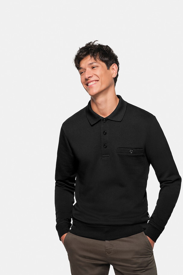 Pocket-Polo-Sweatshirt